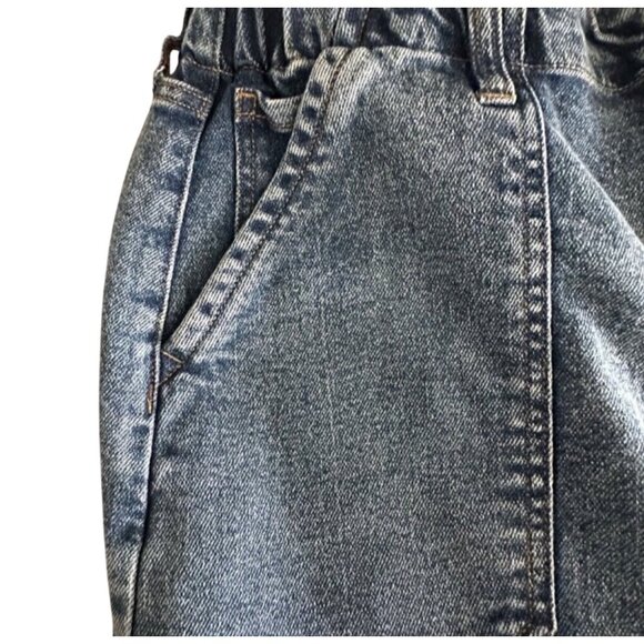 Fashion Nova Never Looking Back Denim Joggers Size M Medium Blue Wash - Picture 14 of 15